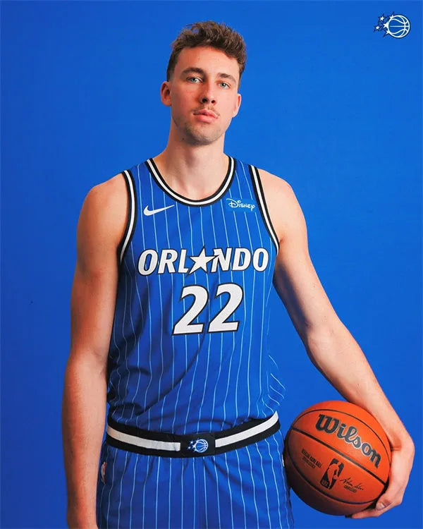 Men’s Orlando Magic #22 Franz Wagner Nike 2025-26 Blue Icon Edition Jersey