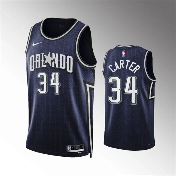 Men’s Orlando Magic #34 Wendell Carter 2023-24 City Edition Swingman Jersey Navy
