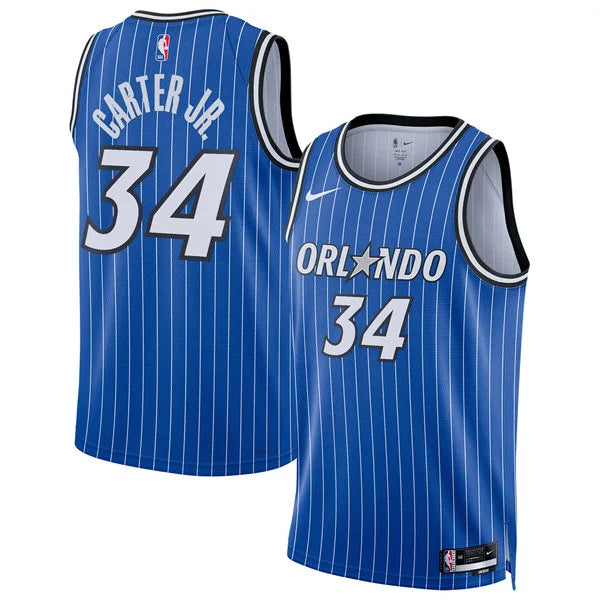 Men’s Orlando Magic #34 Wendell Carter Jr. 2025-26 Blue Icon Edition Swingman Jersey
