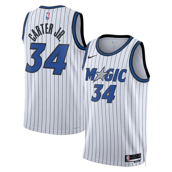 Men’s Orlando Magic #34 Wendell Carter Jr. 2025-26 White Association Edition Swingman Jersey