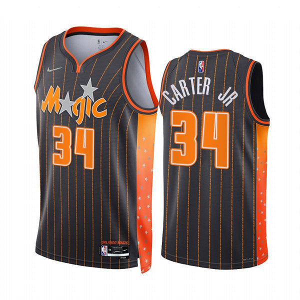 Men’s Orlando Magic #34 Wendell Carter Jr. Anthracite 2021-22 City Edition Jersey