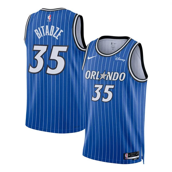 Men’s Orlando Magic #35 Goga Bitadze 2025-26 Blue Icon Edition Swingman Jersey