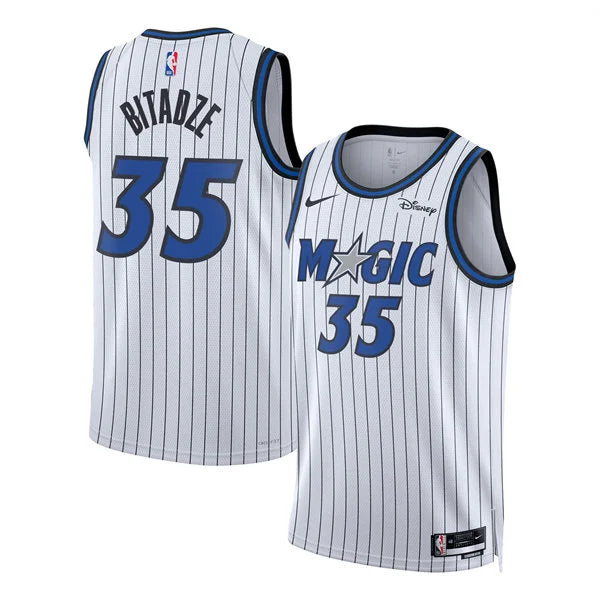 Men’s Orlando Magic #35 Goga Bitadze 2025-26 White Association Edition Swingman Jersey