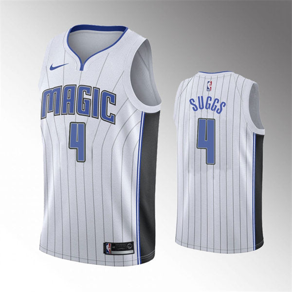Men’s Orlando Magic #4 Jalen Suggs White Association Edition Jersey