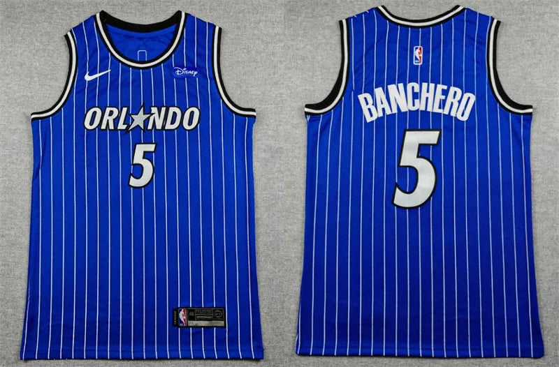 Men’s Orlando Magic #5 Paolo Banchero Nike 2025-26 Blue Icon Edition Jersey