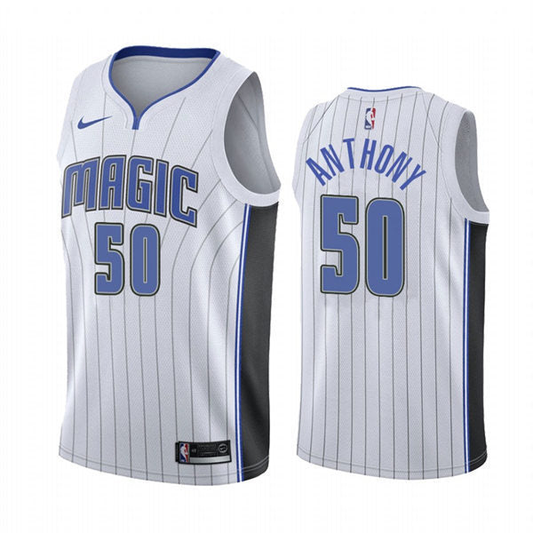 Men’s Orlando Magic #50 Cole Anthony White Association Edition Jersey