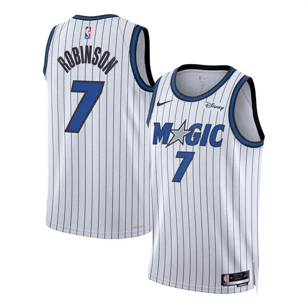 Men’s Orlando Magic #7 Orlando Robinson 2025-26 White Association Edition Swingman Jersey