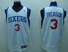 Men’s Philadelphia 76ers #3 Allen Iverson White Jersey