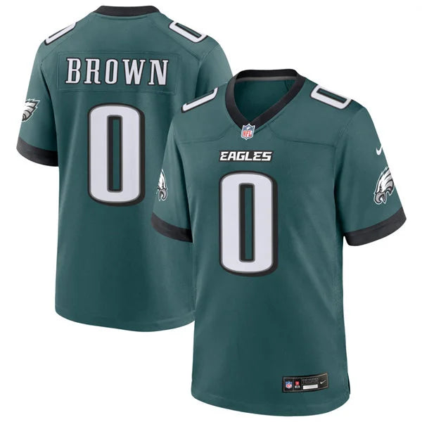 Mens Philadelphia Eagles #0 Marquise Brown Nike Midnight Green F.U.S.E. Vapor Limited Jersey