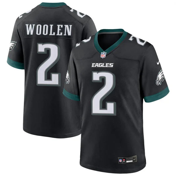 Mens Philadelphia Eagles #2 Tariq Woolen Nike Black Alternate F.U.S.E. Vapor Limited Jersey