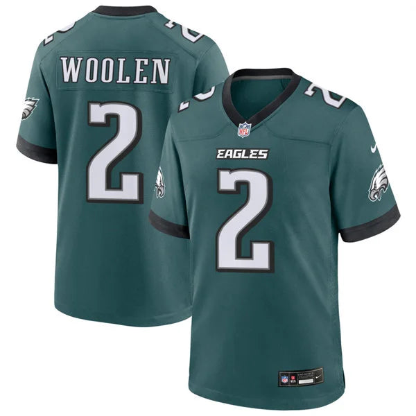 Mens Philadelphia Eagles #2 Tariq Woolen Nike Midnight Green F.U.S.E. Vapor Limited Jersey