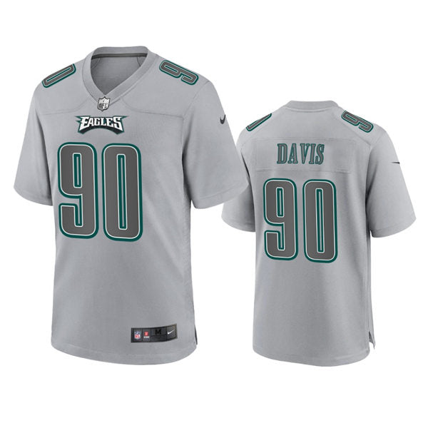 Men’s Philadelphia Eagles #90 Jordan Davis Nike Atmosphere Fashion Game Jersey – Gray