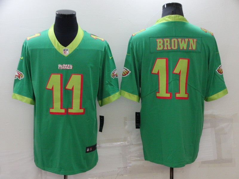Men’s Philadelphia Eagles A.J. Brown #11 Kelly Green City Edition Jersey