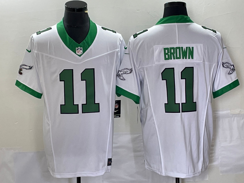 Men’s Philadelphia Eagles A.J. Brown #11 White Jersey