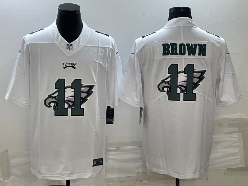 Men’s Philadelphia Eagles A.J. Brown #11 White Team Jersey