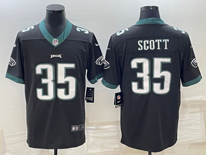 Men’s Philadelphia Eagles Boston Scott #35 Black Jersey