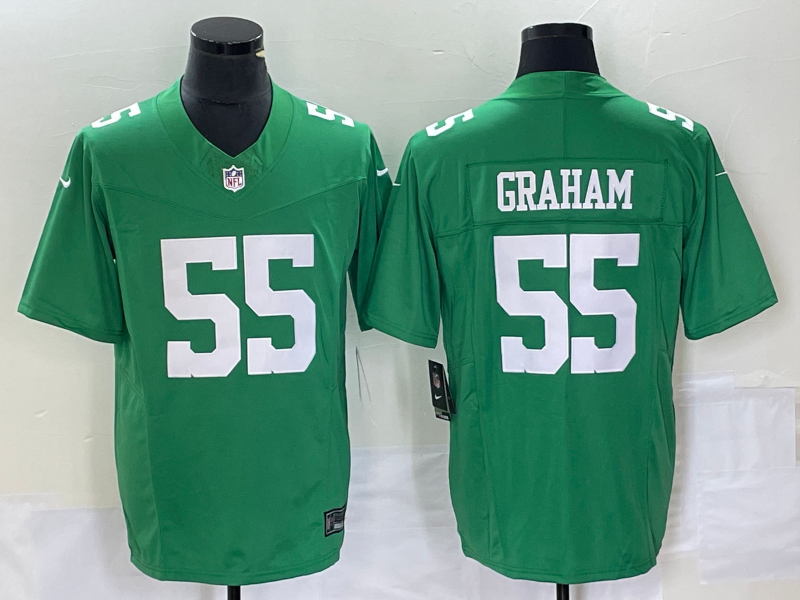 Men’s Philadelphia Eagles Brandon Graham #55 Green Jersey