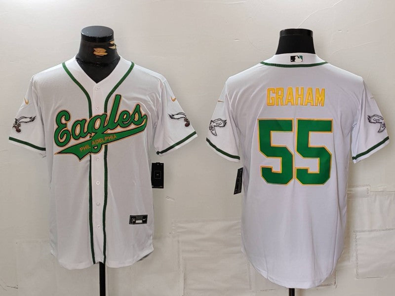 Men’s Philadelphia Eagles Brandon Graham #55 White Jersey