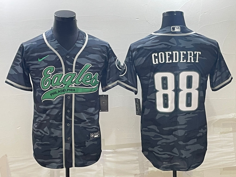 Men’s Philadelphia Eagles Dallas Goedert #88 Grey Camouflage Jersey Joint Edition