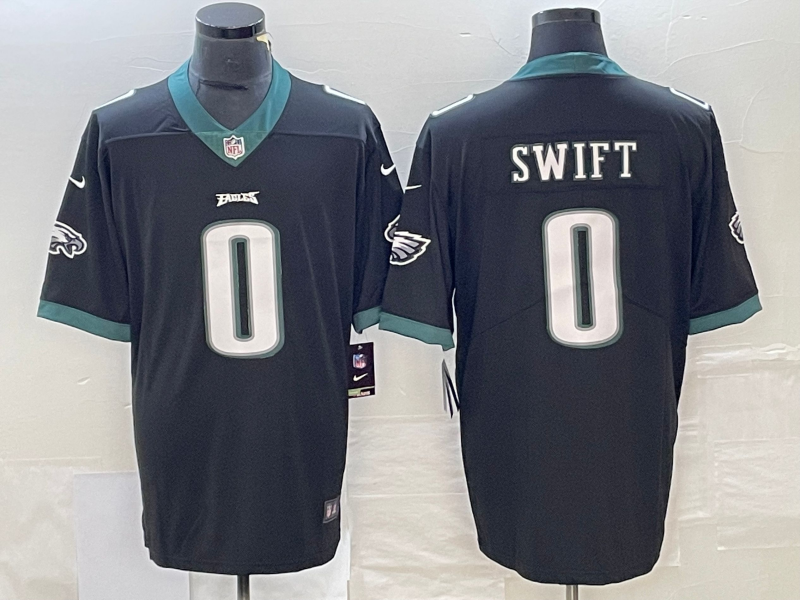 Men’s Philadelphia Eagles D’Andre Swift #0 Black Jersey