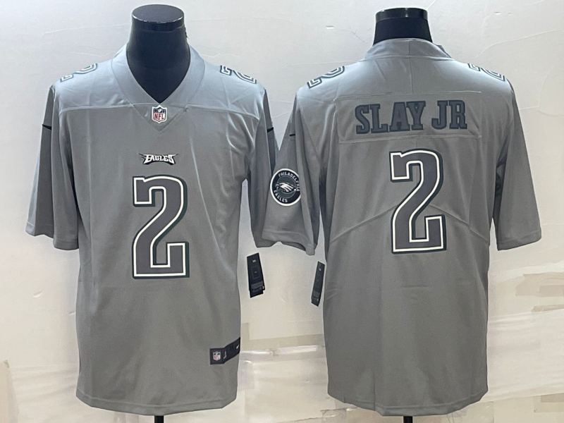 Men’s Philadelphia Eagles Darius Slay Jr. #2 Gray Atmosphere Jersey
