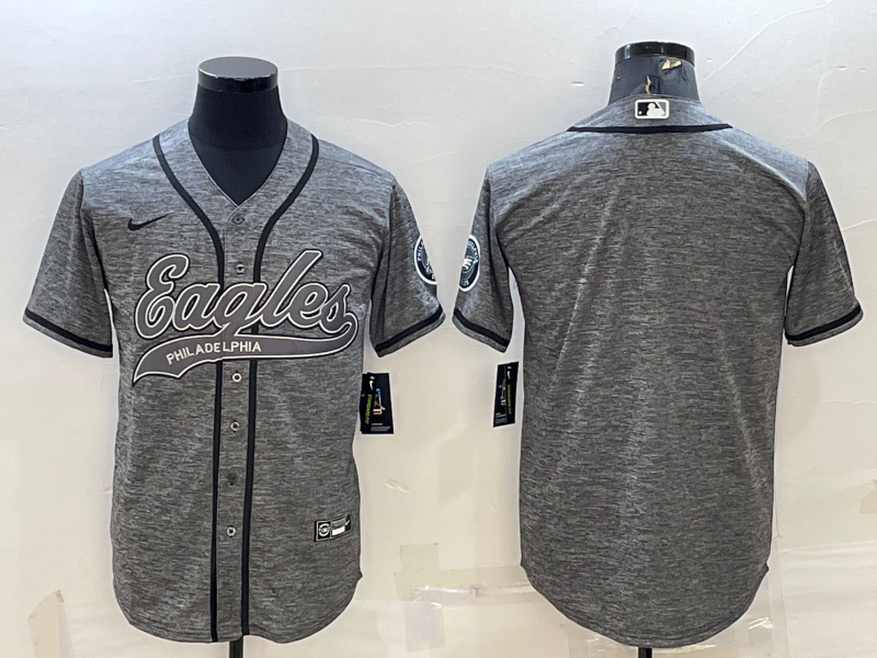 Men’s Philadelphia Eagles Gray Blank Jersey
