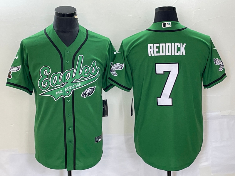 Men’s Philadelphia Eagles Haason Reddick #7 Kelly Green Jersey Joint Edition
