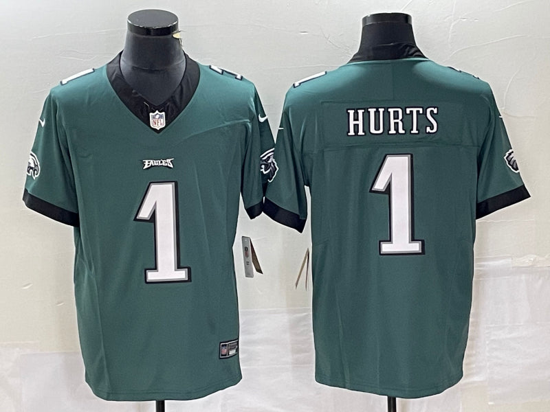 Men’s Philadelphia Eagles Jalen Hurts #1 Midnight Green Jersey