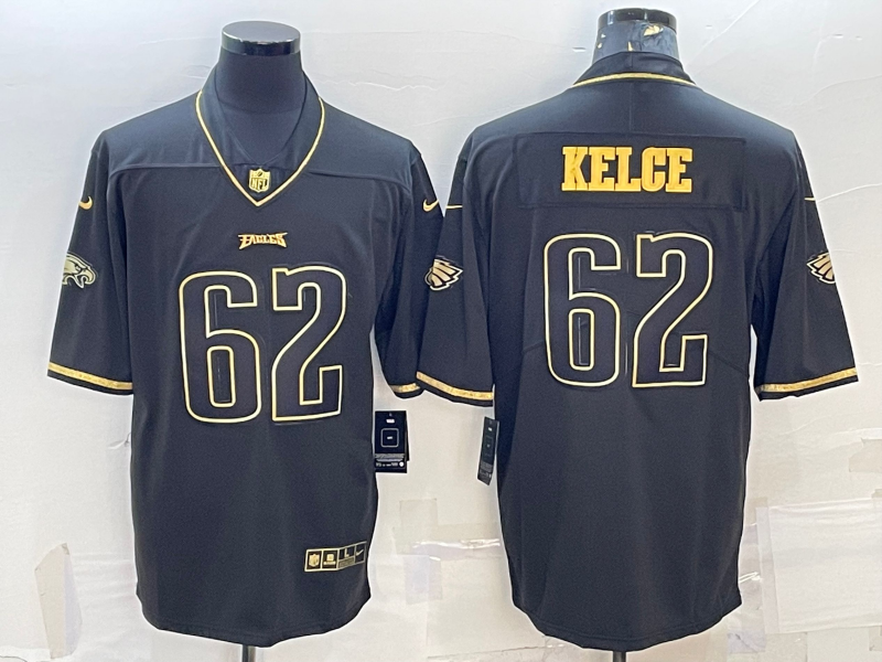 Men’s Philadelphia Eagles Jason Kelce #62 Black Jersey