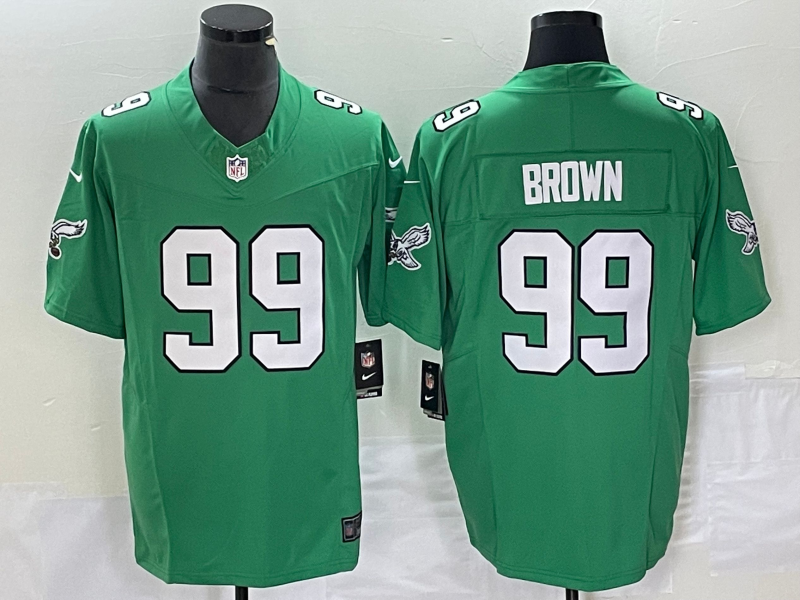 Men’s Philadelphia Eagles Jerome Brown #99 Kelly Green Jersey