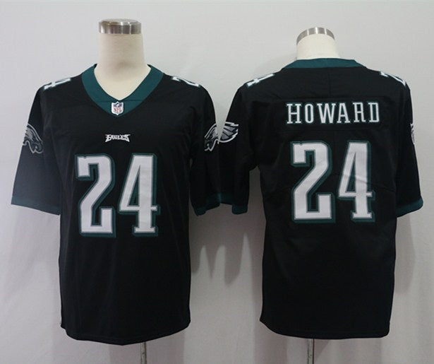 Men’s Philadelphia Eagles Jordan Howard #24 Black Jersey