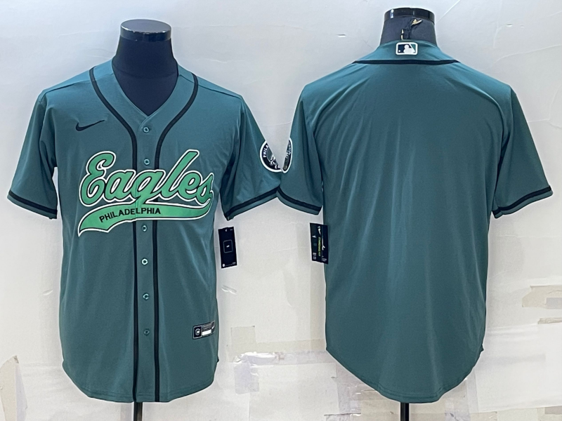 Men’s Philadelphia Eagles Midnight Green Blank Jersey