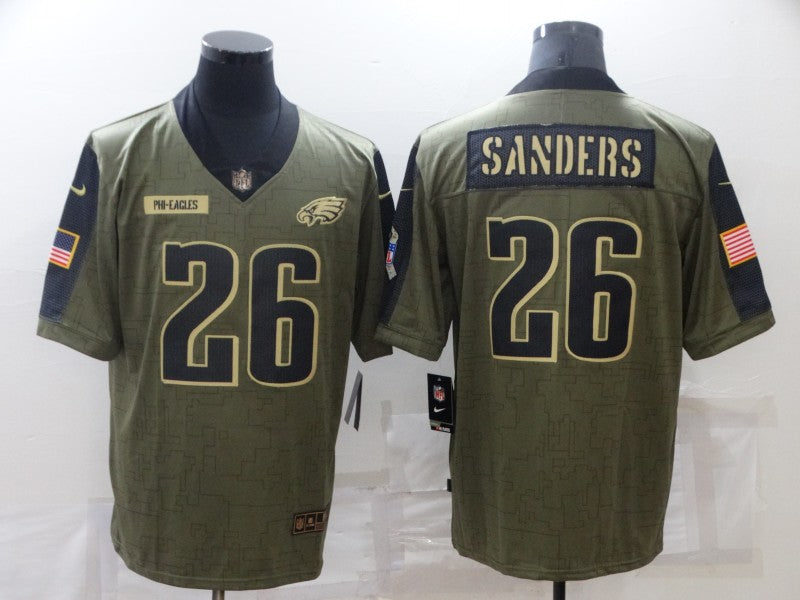 Men’s Philadelphia Eagles Miles Sanders #26 Brown Team Jersey