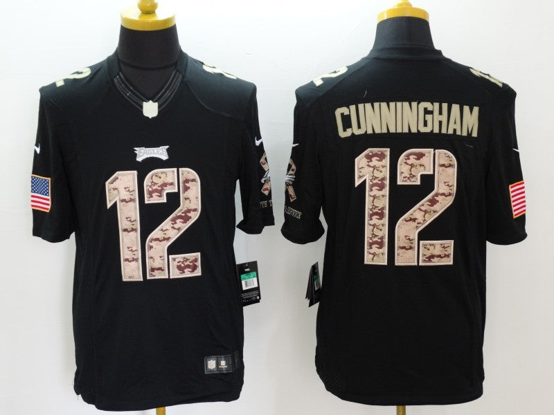 Men’s Philadelphia Eagles Randall Cunningham #12 Black Jersey