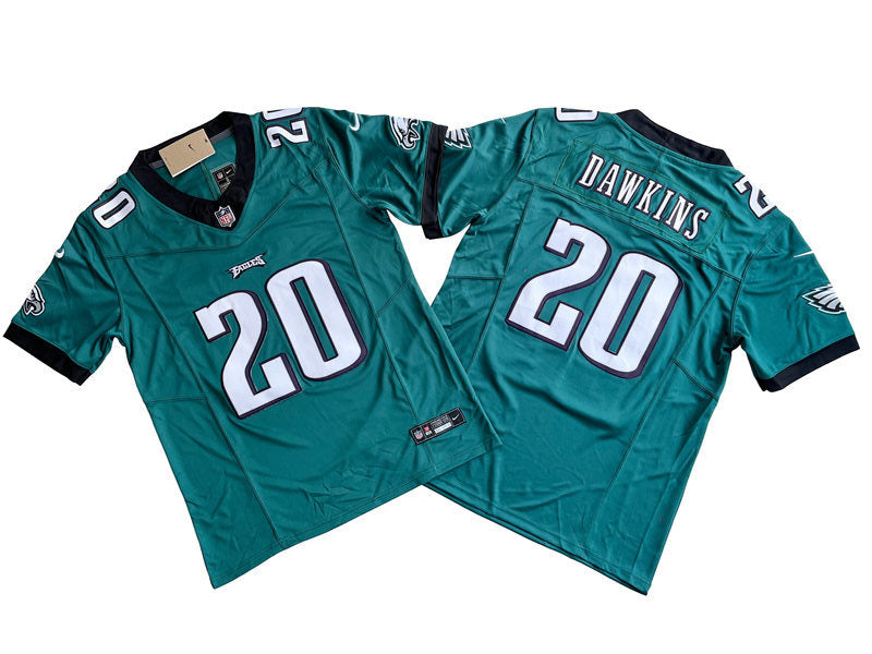 Men’s Philadelphia Eagles Reited Player #20 Brian Dawkins Nike Green 2023 Vapor F.U.S.E. Limited Jersey