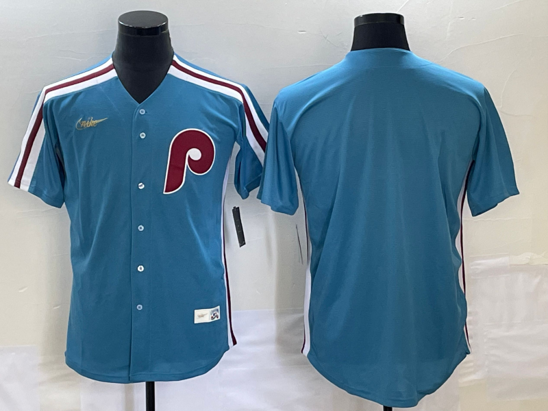 Men’s Philadelphia Phillies Blue Blank Jersey