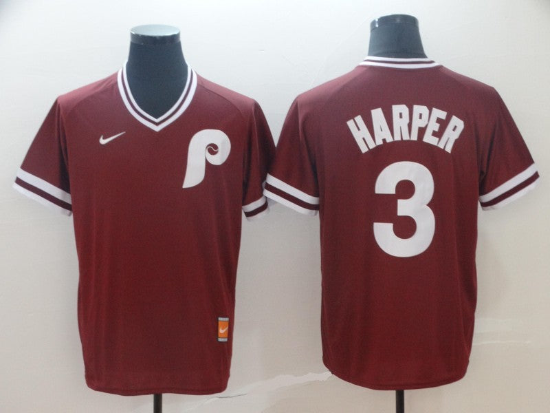 Men’s Philadelphia Phillies Bryce Harper #3 Red Jersey