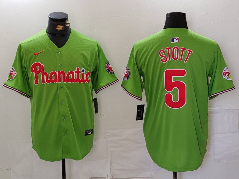 Men’s Philadelphia Phillies Bryson Stott #5 Green Limited Jersey