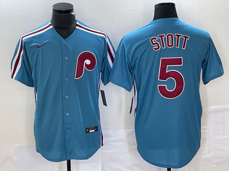 Men’s Philadelphia Phillies Bryson Stott #5 Light Blue Jersey