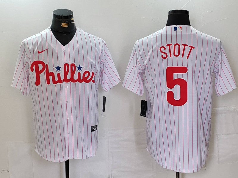 Men’s Philadelphia Phillies Bryson Stott #5 White Home Limited Jersey