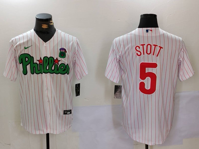 Men’s Philadelphia Phillies Bryson Stott #5 White Limited Jersey
