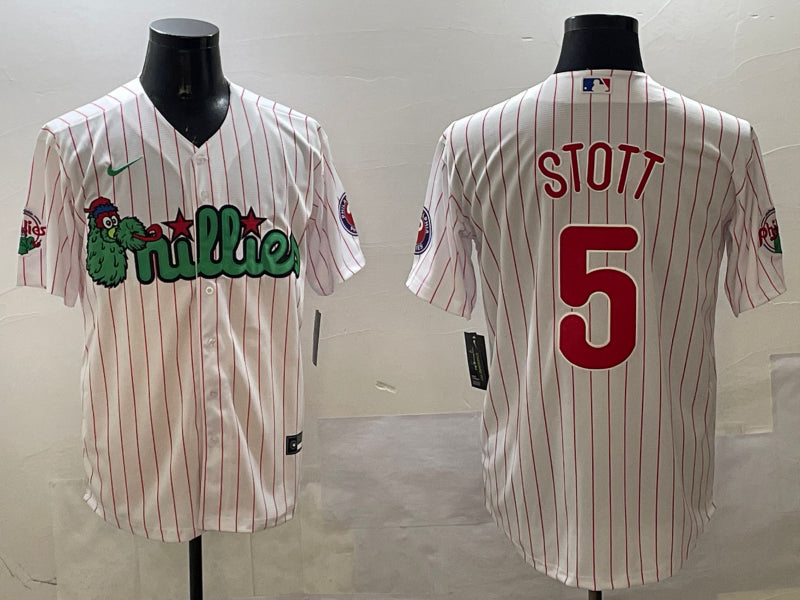 Men’s Philadelphia Phillies Bryson Stott #5 White Team Jersey