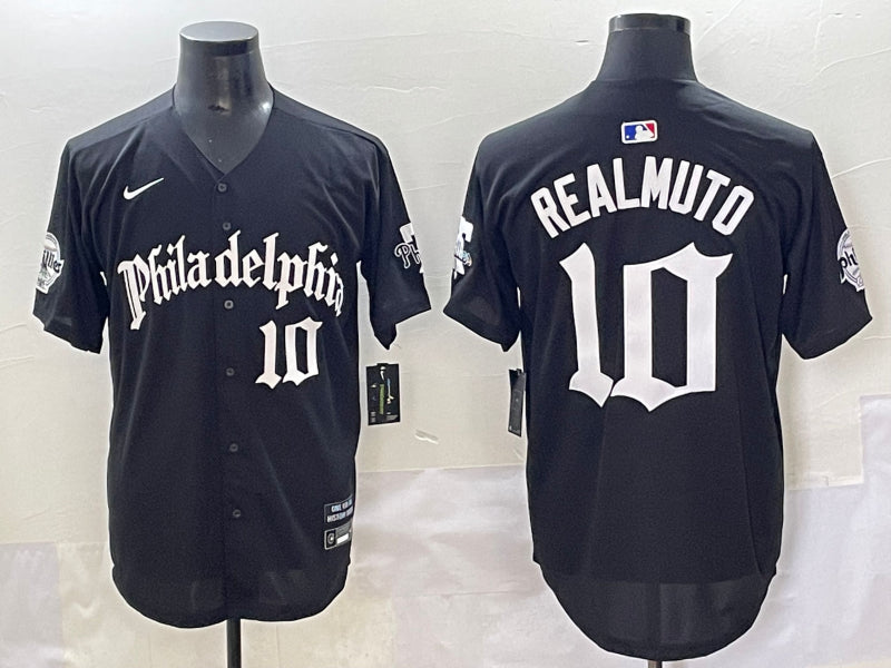 Men’s Philadelphia Phillies J.T. Realmuto #10 Black Jersey