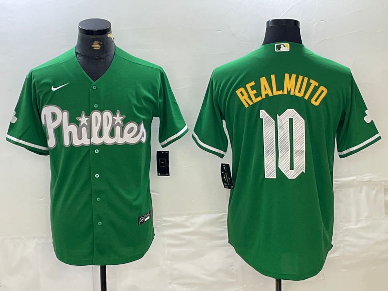 Men’s Philadelphia Phillies J.T. Realmuto #10 Green Jersey