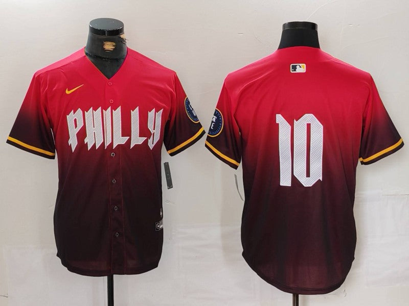 Men’s Philadelphia Phillies J.T. Realmuto #10 Red 2024 City Connect Jersey
