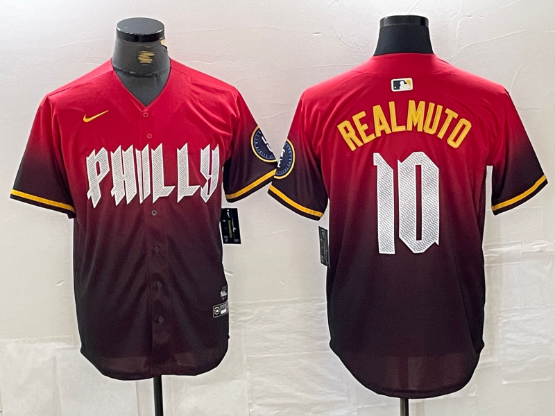 Men’s Philadelphia Phillies J.T. Realmuto #10 Red 2024 City Connect Limited Jersey