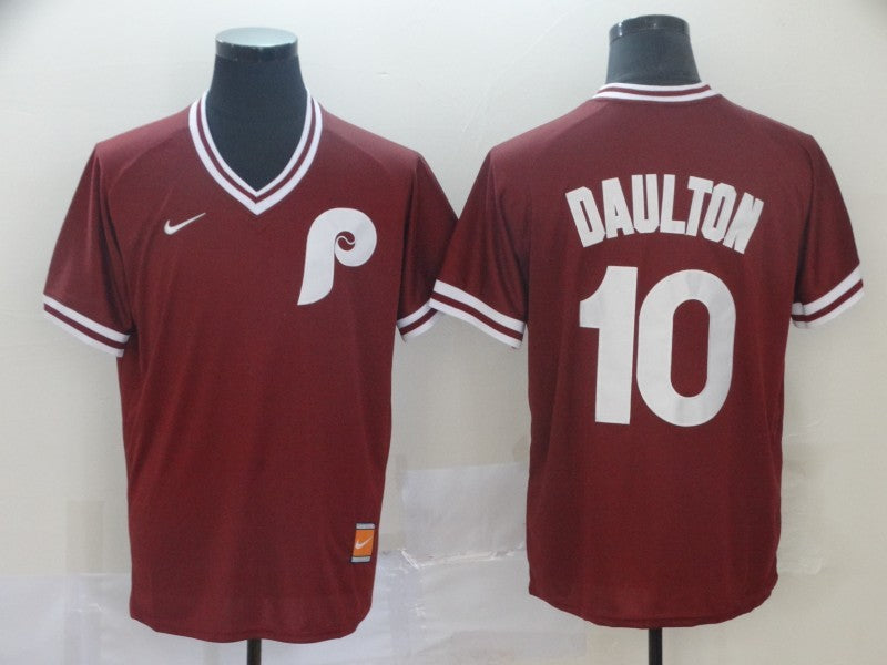 Men’s Philadelphia Phillies J.T. Realmuto #10 Red Stitched Jersey