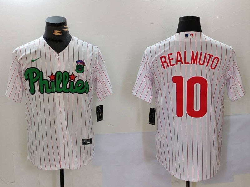 Men’s Philadelphia Phillies J.T. Realmuto #10 White Limited Jersey