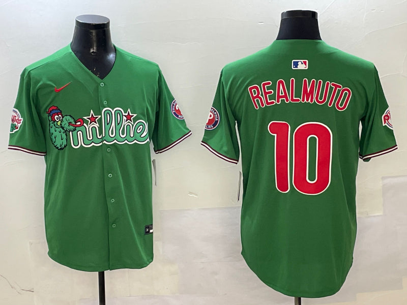 Men’s Philadelphia Phillies JT Realmuto #10 Green Team Jersey