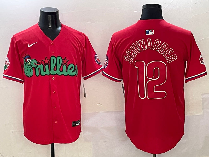 Men’s Philadelphia Phillies Kyle Schwarber #12 Red Jersey